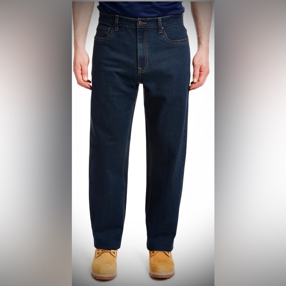 Smith Miles 5 Pocket Stretch Work Jeans Straight Leg in Dark Blue Wash Size 38 - Picture 1 of 6